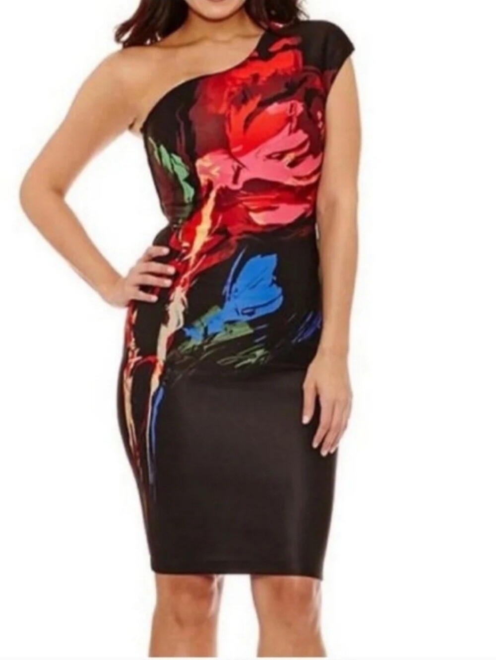 Bisou Bisou One Shoulder Dress